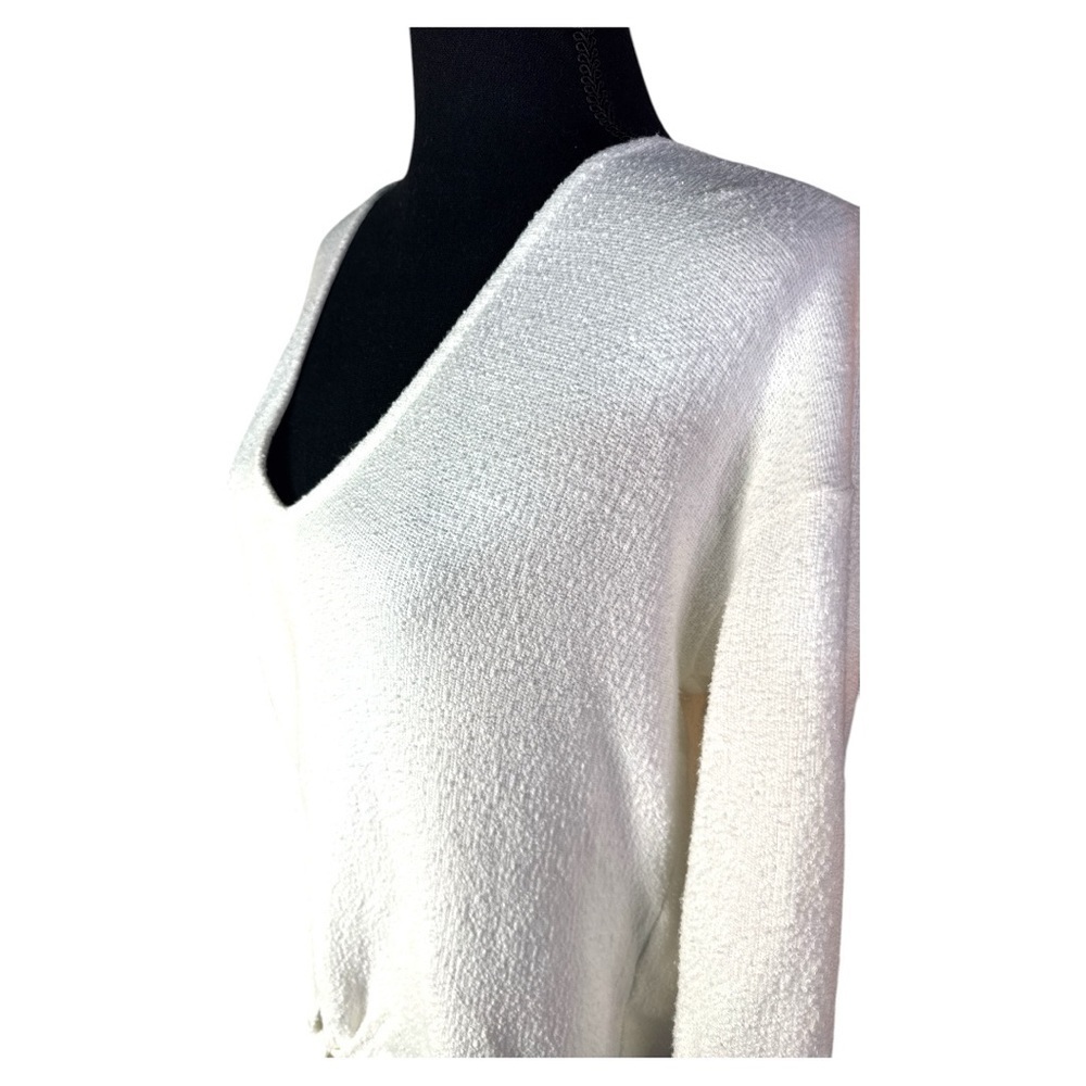 Madewell Textured Tie Front Shirt Size Medium - Picture 2 of 9
